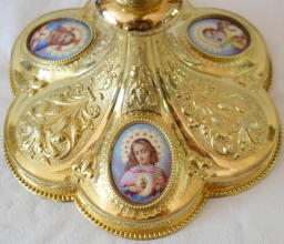 Solid silver gilt antique French Gothic Chalice.